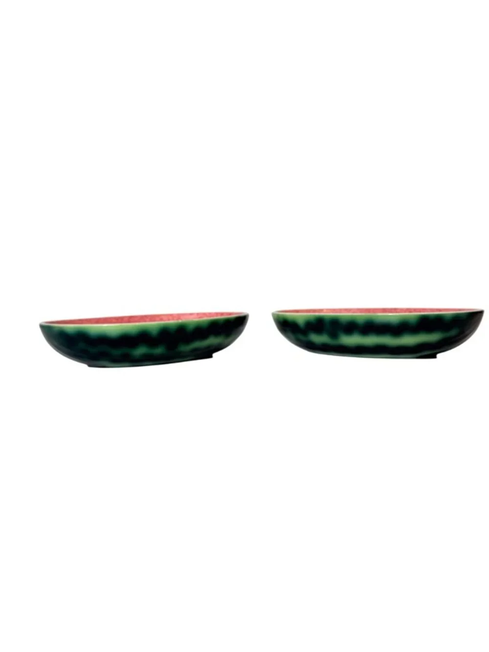 Vintage Shafford Watermelon Bowls Set 2 Ceramic Fruit Dish Summer Kitchen